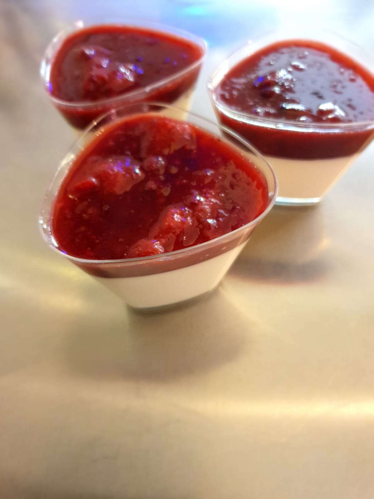 Panna cotta jahoda